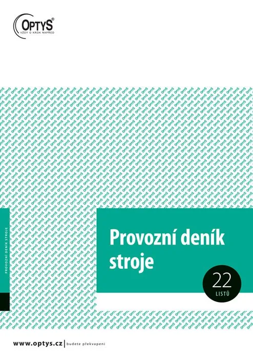 Termék főképe Provozní deník stroje A4 1234