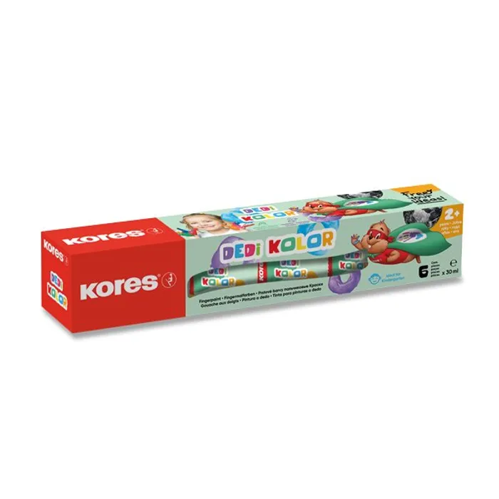 Termék főképe Prstové barvy Kores Dedi Kolor 6 barev, 30 ml