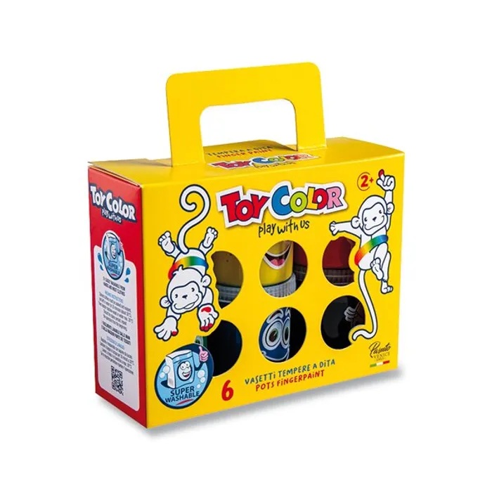 Termék főképe Prstové barvy Toy Color 6 barev, 80 ml