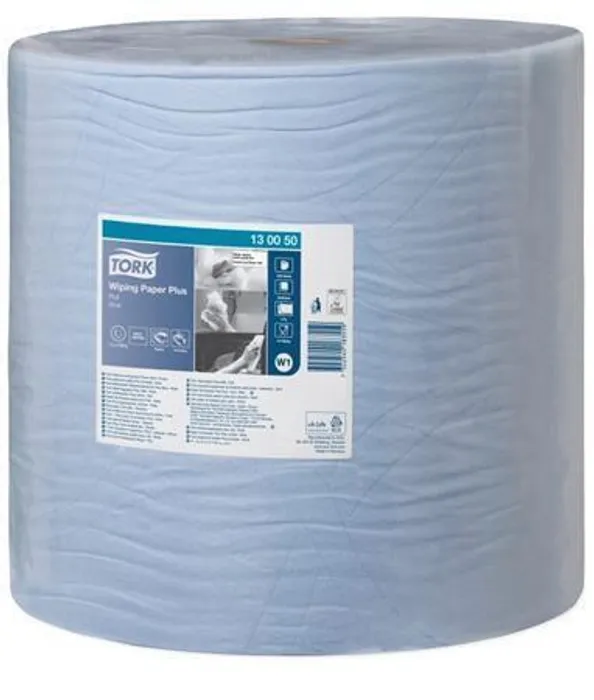 Termék főképe Průmyslová papírová utěrka Tork 130050 Plus Advanced 420 velká šířky 37cm modrá [1 ks]