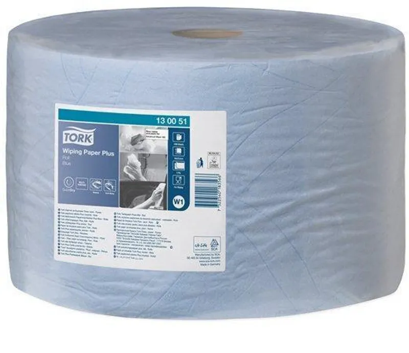Termék főképe Průmyslová papírová utěrka Tork 130051 Plus Advanced 420 velká role modrá [1 ks]
