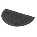 Félkör alakú PVC szőnyeg szürke WC-hez 41 x 25 cm