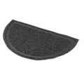 Félkör alakú PVC szőnyeg szürke WC-hez 41 x 25 cm