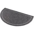 Félkör alakú PVC szőnyeg szürke WC-hez 59 x 35 cm