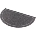 Félkör alakú PVC szőnyeg szürke WC-hez 59 x 35 cm