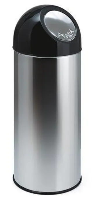 Termék főképe Push top wastebin, 55 l, metal, VEPA BINS, silver/black