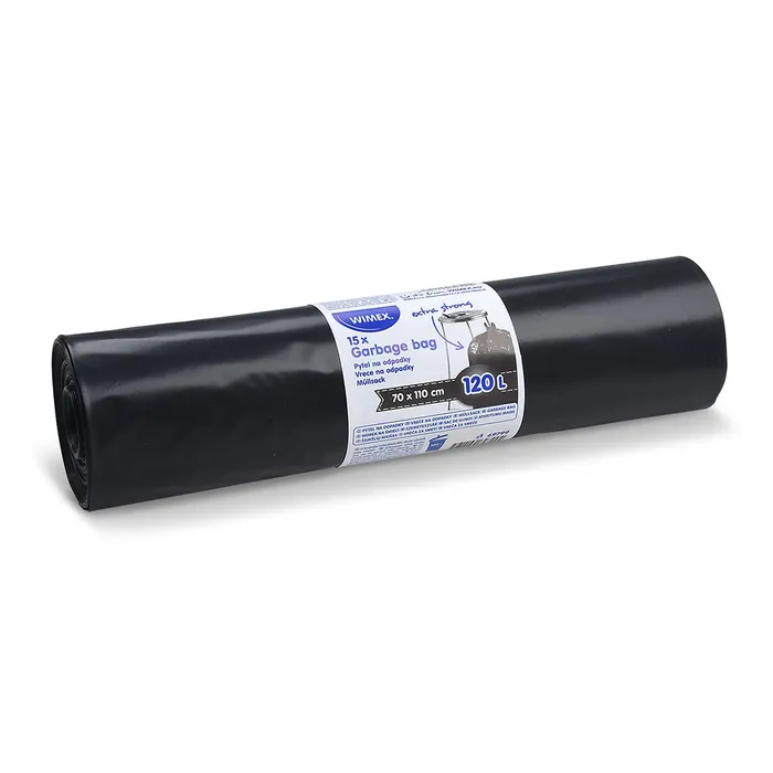 Termék főképe Pytel na odpadky (LDPE) extra-silný černý 70 x 110 cm 120L [15 ks]