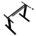 Asztalváz, elektromosan állítható magasságú, tartomány 500 mm, 100V-240V, fekete, 70 kg teherbírás,