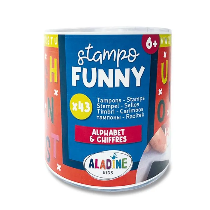 Termék főképe Razítka Aladine Stampo Funny Abeceda a číslice, 43 ks