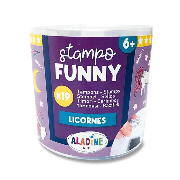 Termék főképe Razítka Aladine Stampo Funny Jednorožci, 19 ks