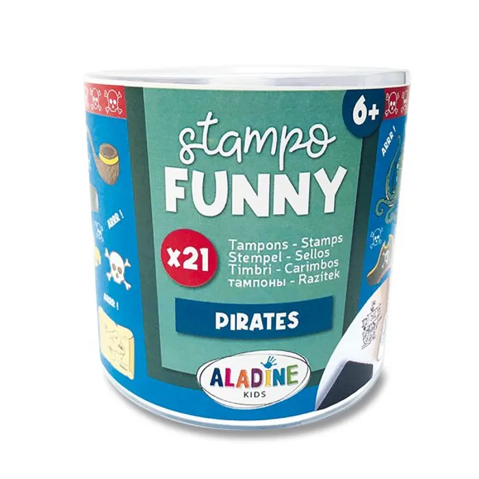 Termék főképe Razítka Aladine Stampo Funny Piráti, 21 ks