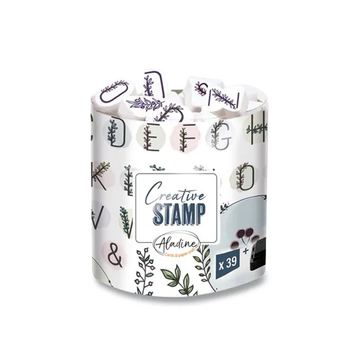 Termék főképe Razítka Creative Stamp Květinová abeceda a věnečky, 39 ks