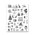 Stampo Scrap Születésnapi bélyegek, 33 db