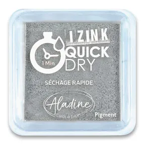 Bélyegzőpárna Aladine Izink Quick Dry ezüst