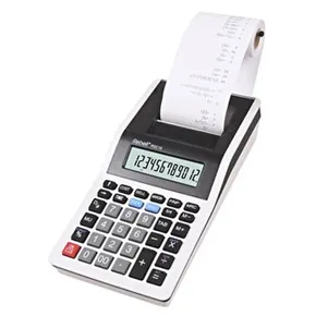 Rebell számológép RE-PDC10 WB, fehér-fekete, asztali nyomtatással, tizenkét számjegy
