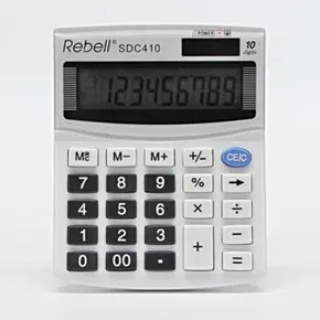 Rebell számológép RE-SDC410 BX, fehér, asztali, tíz számjegyű
