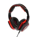 RED FIGHTER H2 gaming fejhallgató mikrofonnal, hangerőszabályzóval, fekete-piros, 2x 3,5 m