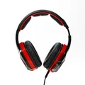 RED FIGHTER H2 gaming fejhallgató mikrofonnal, hangerőszabályzóval, fekete-piros, 2x 3,5 m