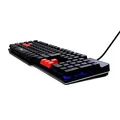 RED FIGHTER K1, billentyűzet US, játék, háttérvilágítású vezetékes (USB), fekete, 3 színű háttérvilágítás
