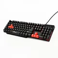 RED FIGHTER K1, billentyűzet US, játék, háttérvilágítású vezetékes (USB), fekete, 3 színű háttérvilágítás