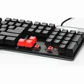 RED FIGHTER K1, billentyűzet US, játék, háttérvilágítású vezetékes (USB), fekete, 3 színű háttérvilágítás