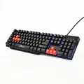 RED FIGHTER K1, billentyűzet US, játék, háttérvilágítású vezetékes (USB), fekete, 3 színű háttérvilágítás