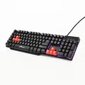 RED FIGHTER K1, billentyűzet US, játék, háttérvilágítású vezetékes (USB), fekete, 3 színű háttérvilágítás