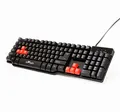 RED FIGHTER K1, billentyűzet US, játék, háttérvilágítású vezetékes (USB), fekete, 3 színű háttérvilágítás