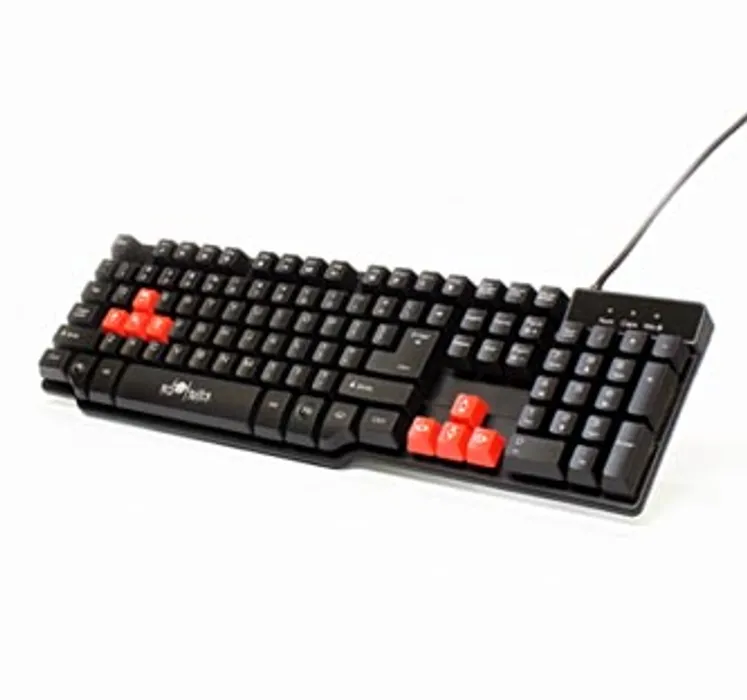 Termék főképe RED FIGHTER K1, Klávesnice US, herní, podsvícená typ drátová (USB), černá, 3 barvy podsví