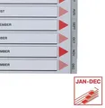 Következő termékkép Regiszterek, jan-dec., szürke, műanyag, A4, ESSELTE