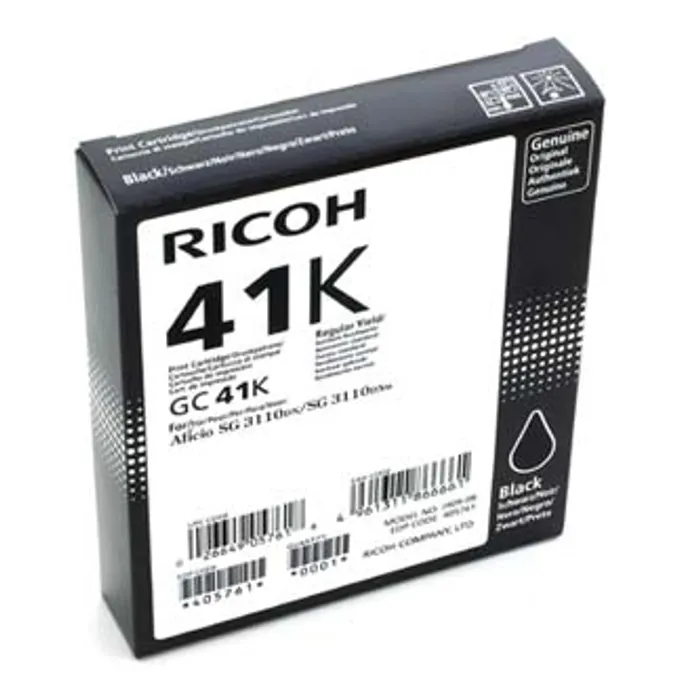 Termék főképe Ricoh originální gelová náplň 405761, black, 2500str., GC41HK, Ricoh AFICIO SG 3100, SG 3