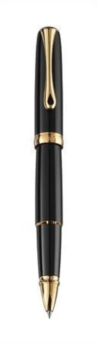 Termék főképe Roller "Excellence", lakované černo-zlaté tělo, 0,5mm, v dárkové krabičce, modré, DIPLOMAT