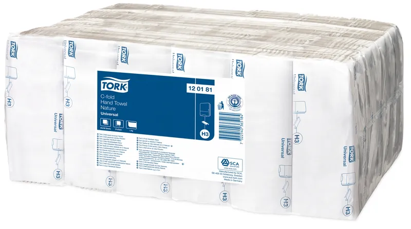 Termék főképe Ručníky, papírové, skládané, systém H3, TORK 120181 "Universal C", šedé [4608 ks]