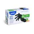 Kesztyű (Nitril) púdermentes fekete `XL` [100 db]