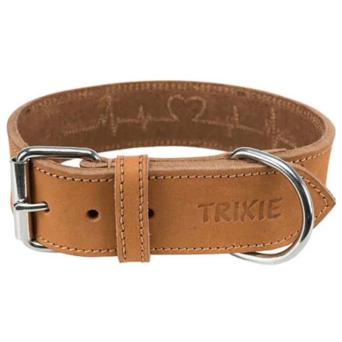 Termék főképe Rustic kožený obojek Heartbeat - hnědá L:47-55cm/40mm