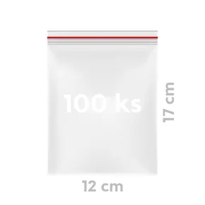 Simitózáras tasak (LDPE) 12 x 17 cm [100 db]