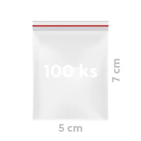 Simitózáras tasak (LDPE) 5 x 7 cm [100 db]
