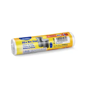 Szemeteszsák (HDPE) fehér 60 x 72 cm 60L `L` [20 db]