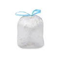 Szemeteszsák (HDPE) önzáró szalaggal fehér 45 x 50 cm 18L `S` [20 db]