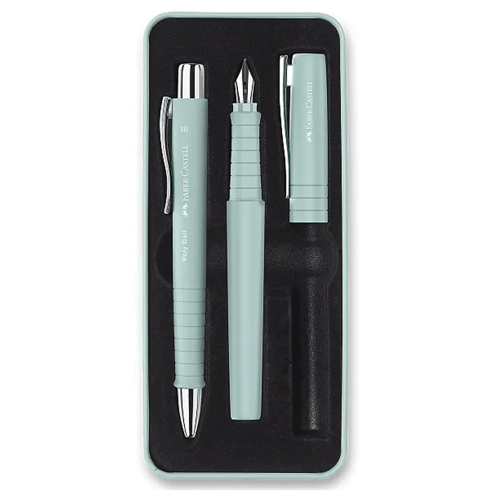 Termék főképe Sada Faber-Castell Poly Ball plnicí pero a kuličkové pero, caribic blue