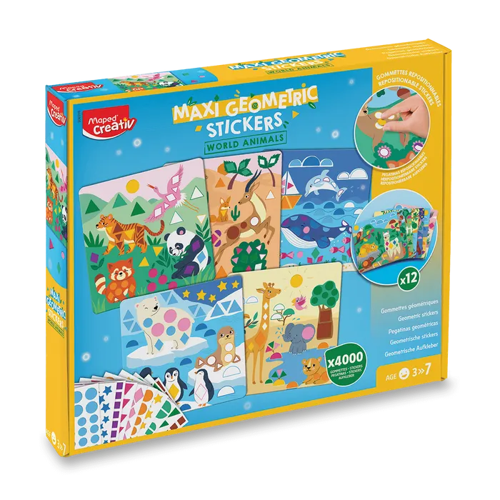 Termék főképe Sada Maped Creativ Maxi Geometric Stickers - Samolepky zvířátka