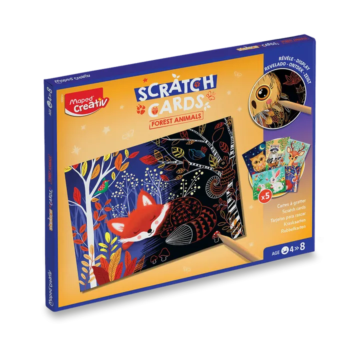 Termék főképe Sada Maped Creativ Vyškrabávací obrázky - Lesní zvířátka