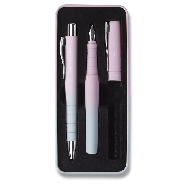 Termék főképe Sada plnicího a kuličkového pera Faber-Castell Poly Ball Flow Blushing Sky