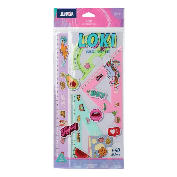 Termék főképe Sada pravítek LOKI 4 ks + Nálepky