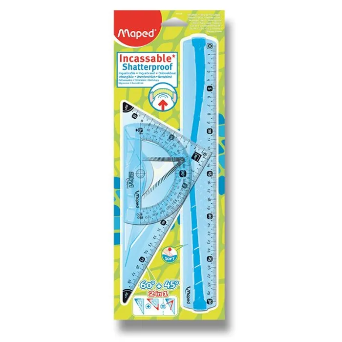 Termék főképe Sada pravítek Maped Shatterproof Flex, 3dílná sada, blistr
