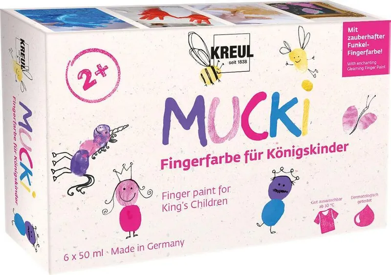 Termék főképe Sada prstových barev, "MUCKI ROYAL", 6 barev, 6x 50ml, KREUL