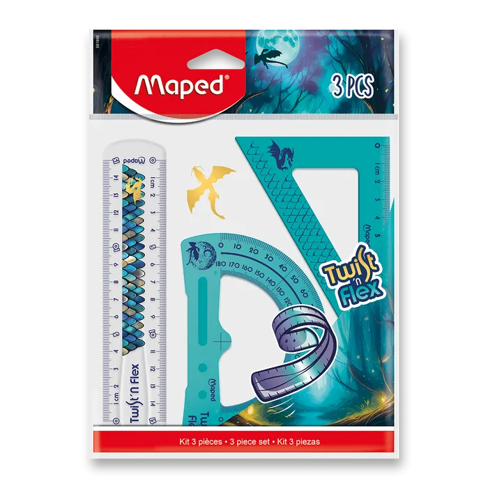 Termék főképe Sada rýsovacích potřeb Maped Twist´n Flex Dragon - 3 ks