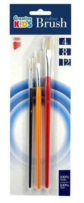 Termék főképe Sada štětců, 3ks, č. 4-8-12, dřevěné, ICO "Creative Kids"