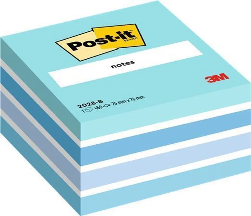 Termék főképe Samolepící bloček, 76x76 mm, 450 lístků, 3M POSTIT, modrý