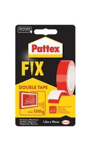 Öntapadó szalag Pattex Fix 120 kg, piros, kétoldalas, 19 mm x 1,5 m, HENKEL